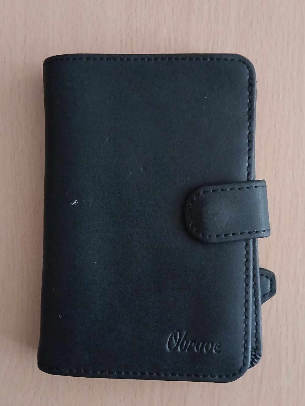 Small Black Faux Leather Wallet